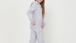 Комбинезон из футера "Серый меланж" ТКМП-СМ2 (размер 134-140) - Комбинезоны от 7 до 12 лет - Магазин детской одежды angrywolf.ru